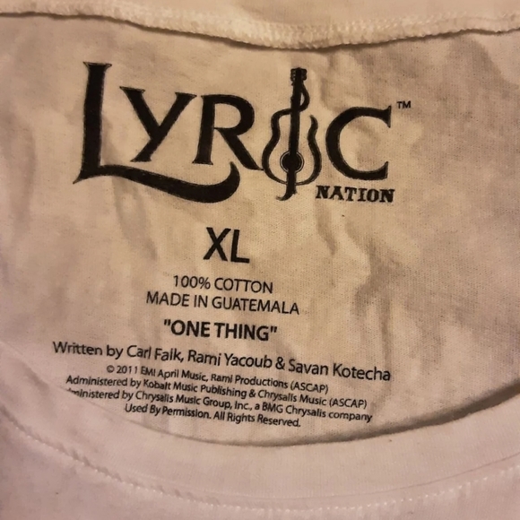 HP!🎉One Direction One Thing Lyric Shirt Juniors XL Womans Large Music Hot Topic - Picture 4 of 4